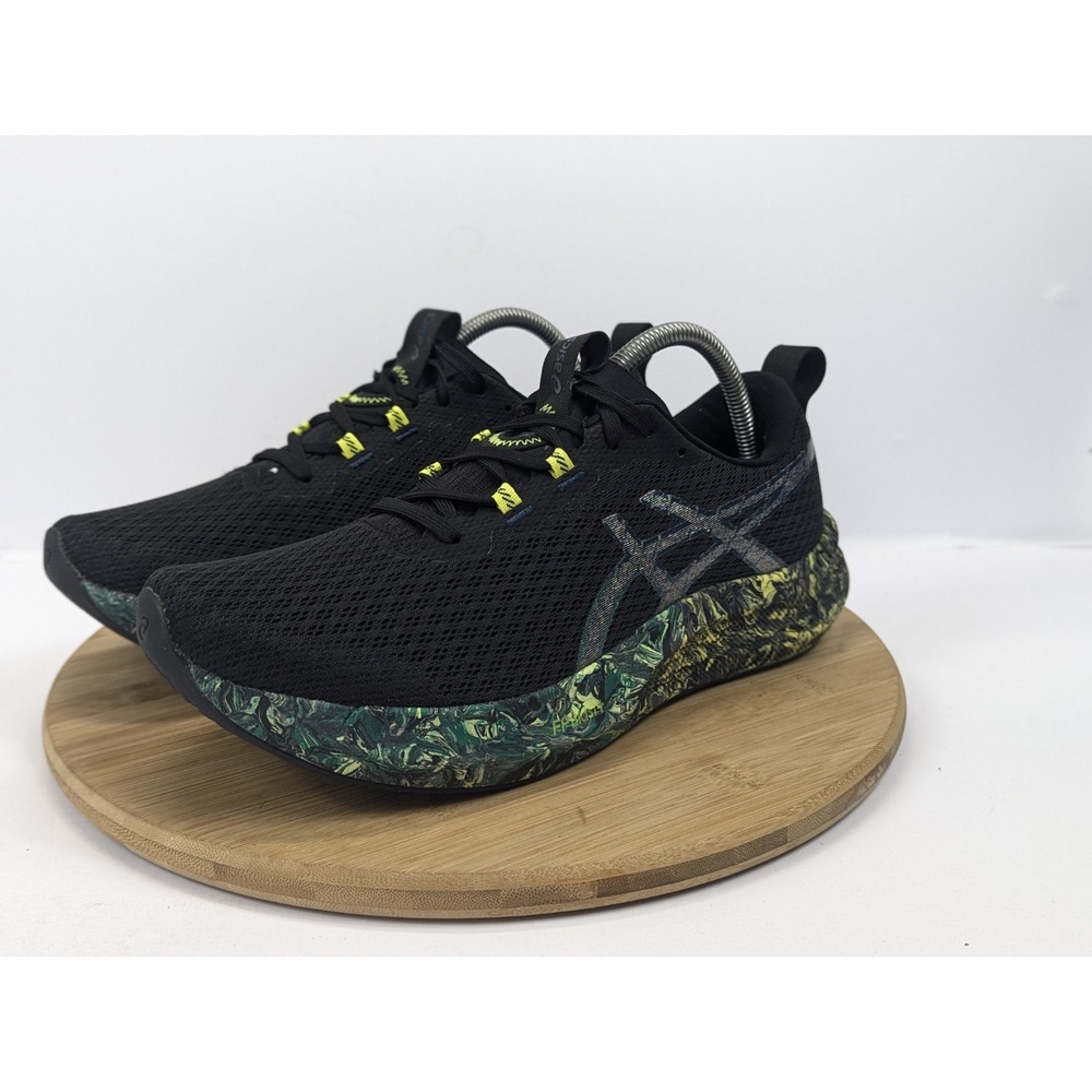 Asics Mens 10 Noosa Tri 16 Shoes Black Green Sneakers Running Gym Athletic - Picture 3 of 11